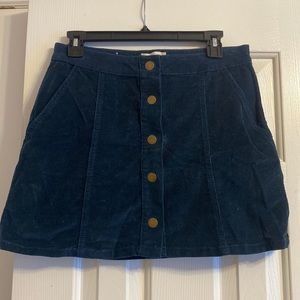 Navy blue corduroy skirt from Altard State